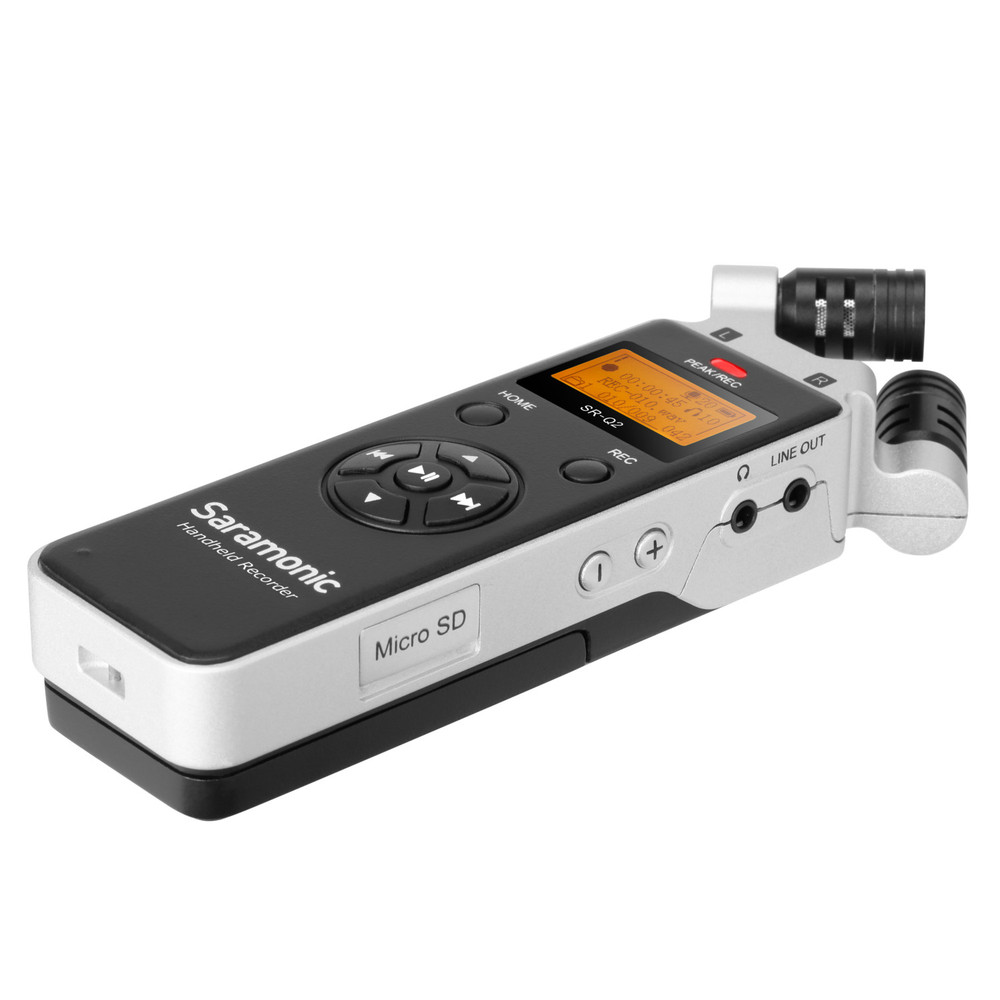 Saramonic SR-Q2 Audio Recorder w/ Stereo X/Y Condenser Mics, 8GB Card, Furry & Foam Windscreens, Case & More