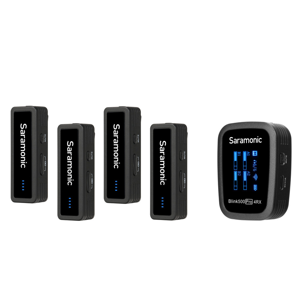 Saramonic Blink 500 Pro B8 4-Person Wireless 2.4GHz Clip-On Microphone System for Cameras & Mobile Devices (Open Box)