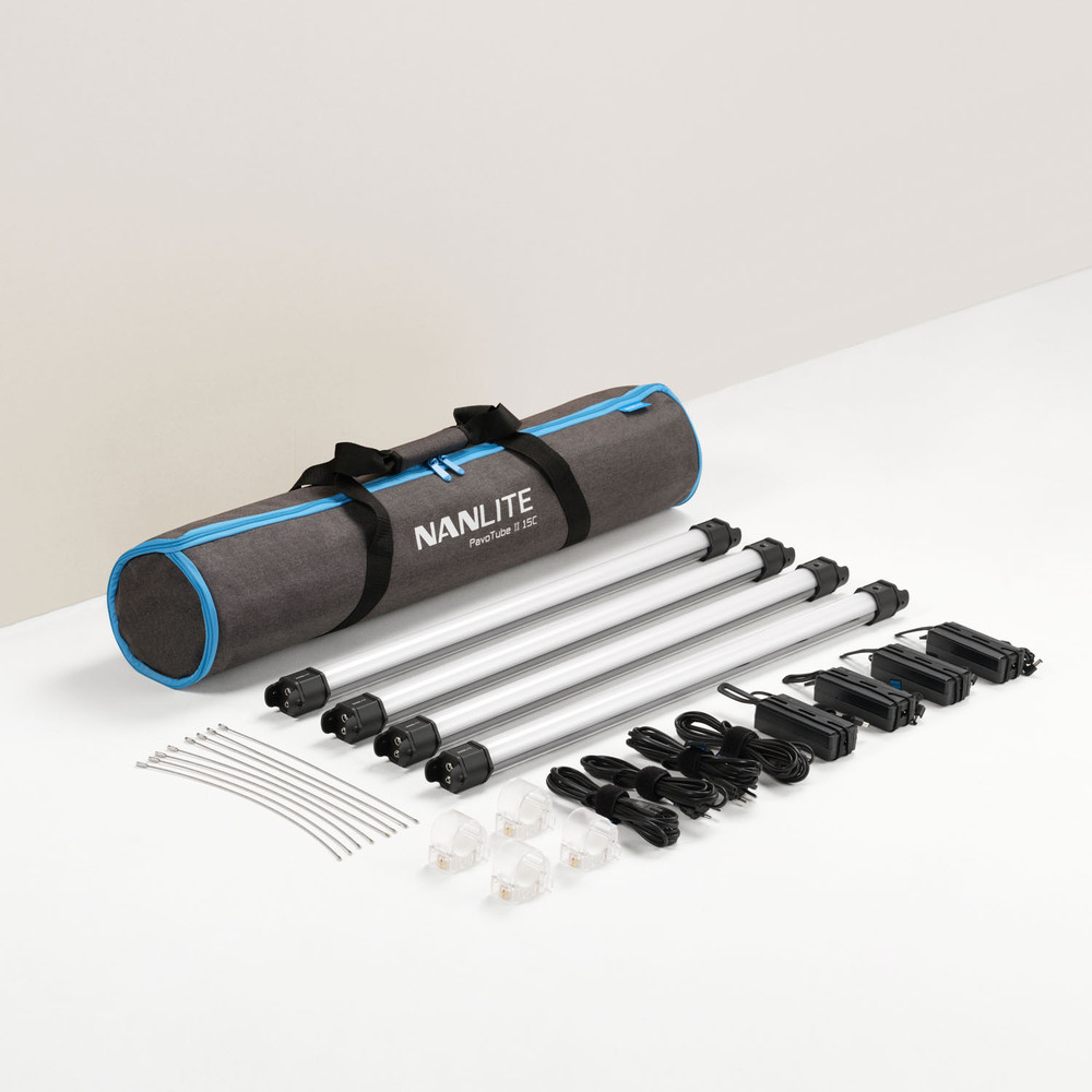 Nanlite PavoTube II 15C 2-Foot RGBWW LED Tube 4-Light Kit (Open Box)