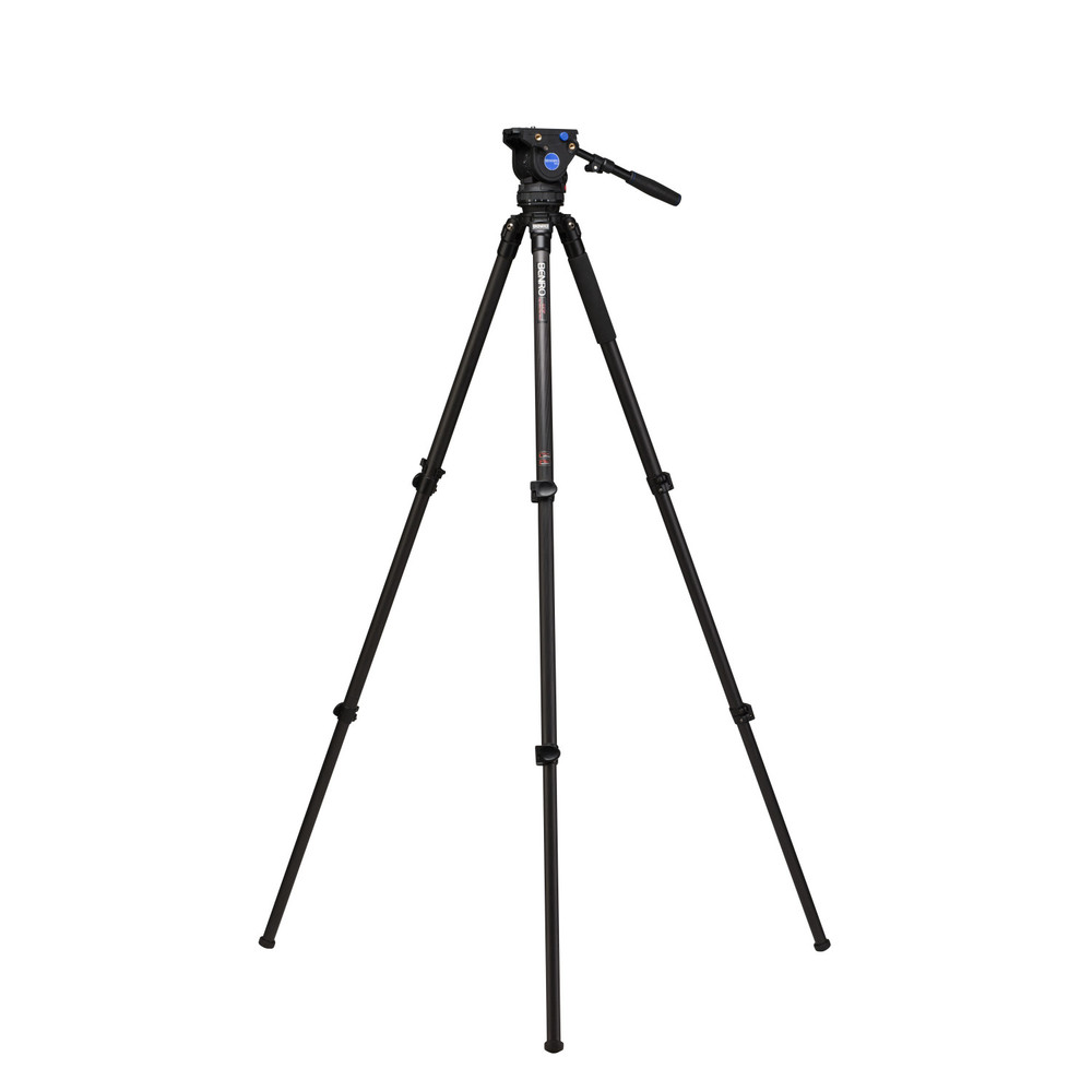 Benro C373F Series 3 CF Video Tripod & BV4H Head - 3 Leg Sections, Flip Lock Leg Release (Open Box)