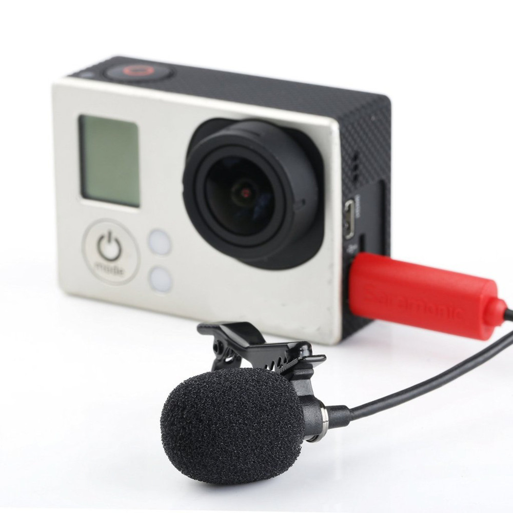 Saramonic SR-GMX1 Clip-On Omnidirectional Lavalier Microphone for GoPro Hero4 & Hero3