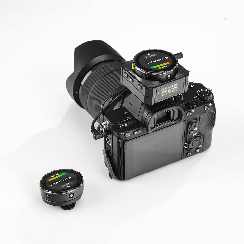 Saramonic Blink Me 2-Person Smart Wireless Mic System w/ Touchscreen, Customizable Transmitters & Recording (Open Box)