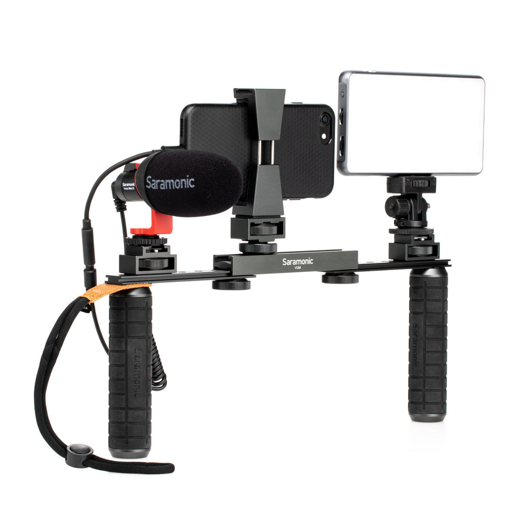 Saramonic VGM Smartphone / Camera Vlogging & Video Kit w/ Stabilizing Grips, Accessory Mounts & Vmic Mini Mic