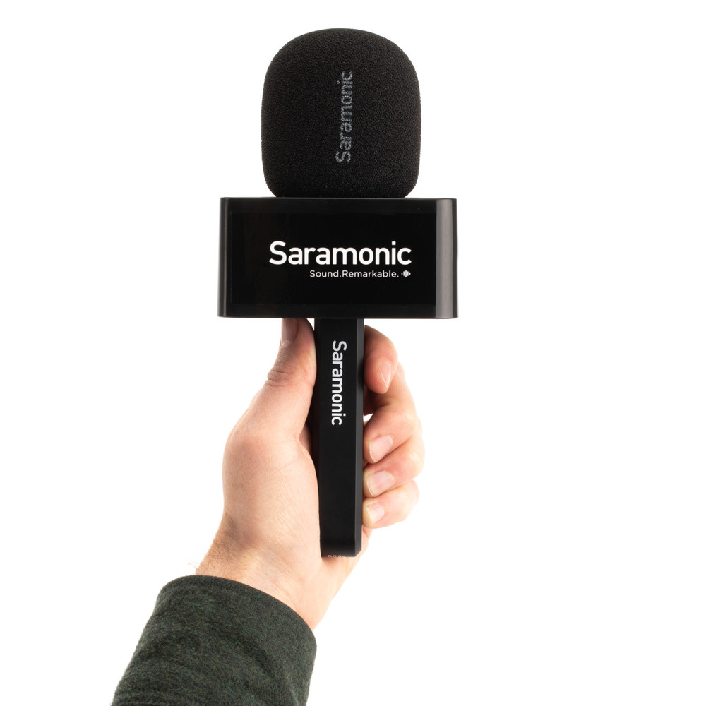 Saramonic Blink 500 ProX HM Handheld Holder for Blink 500 ProX Transmitters w/ Windscreen, Mic Flag & Charging