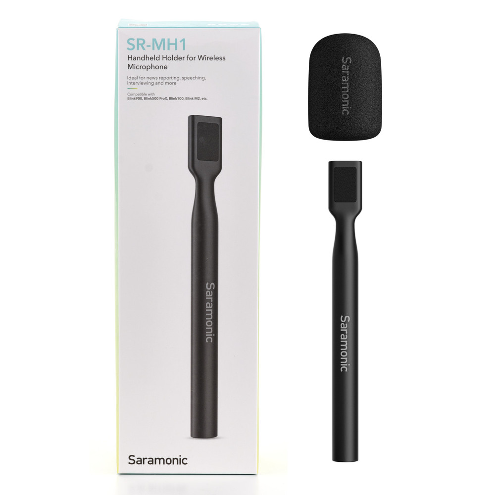 Saramonic SR-MH1 Universal Handheld Holder for 2.4GHz Clip-On Microphone Transmitters w/ Windscreen