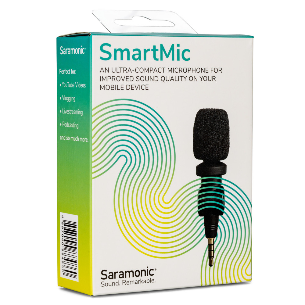Saramonic SmartMic Mini Condenser Microphone with TRRS Connector for Smartphones & Tablets (Open Box)