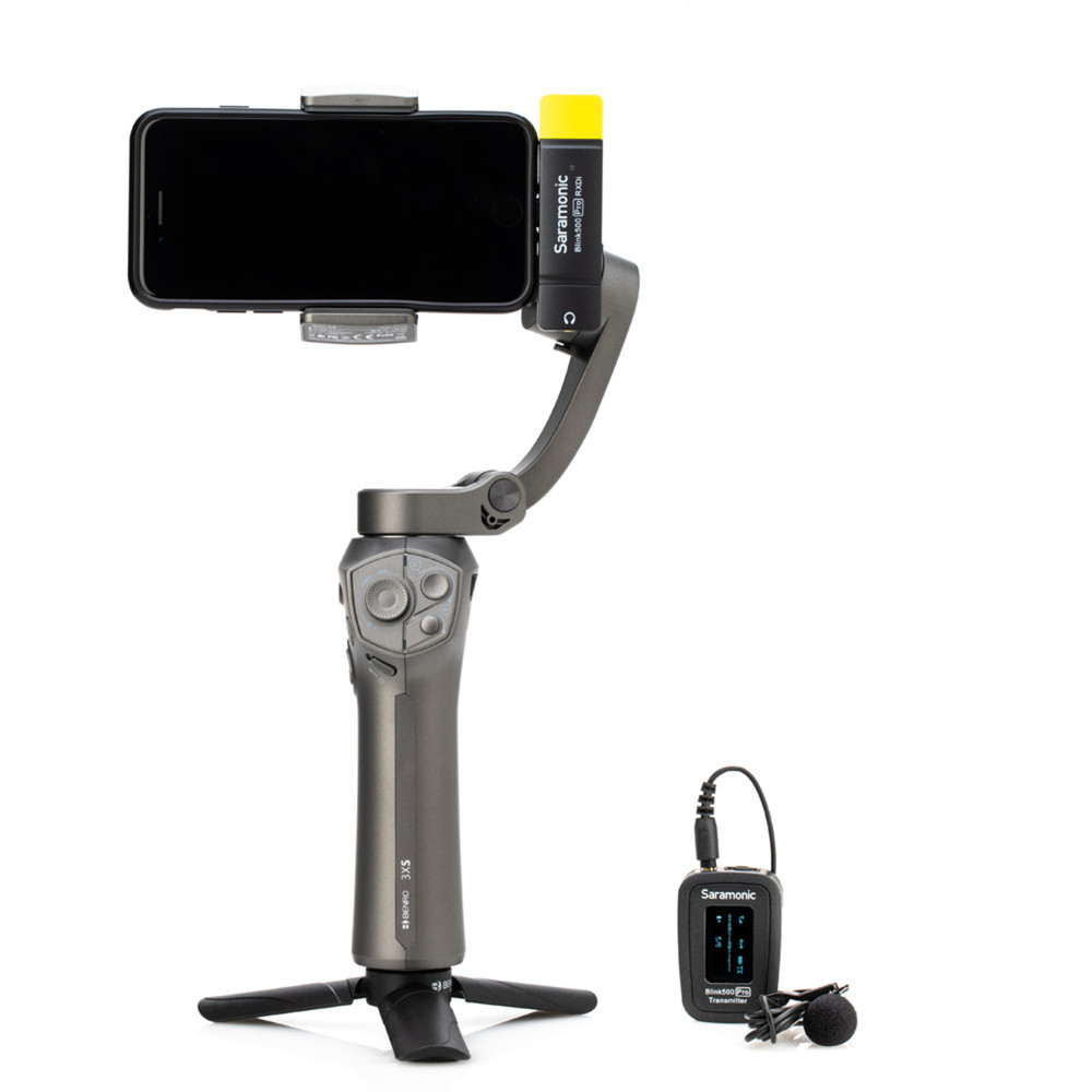 Saramonic Blink 500 Pro B3 Wireless Clip-On Mic System w/ Lavalier & Dual Lightning Receiver for iPhone & iPad