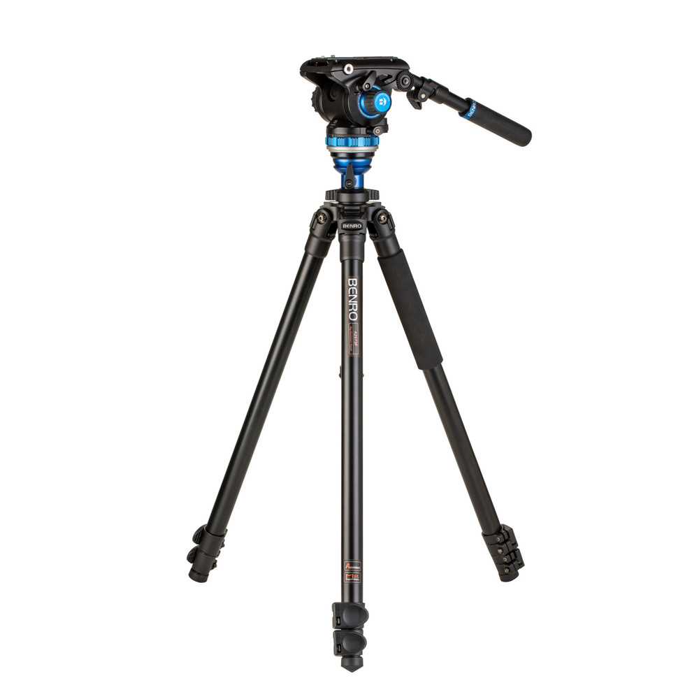 Benro A2573F Aluminium Video Tripod with S6 PRO Flat Base Fluid Video Head (Open Box)