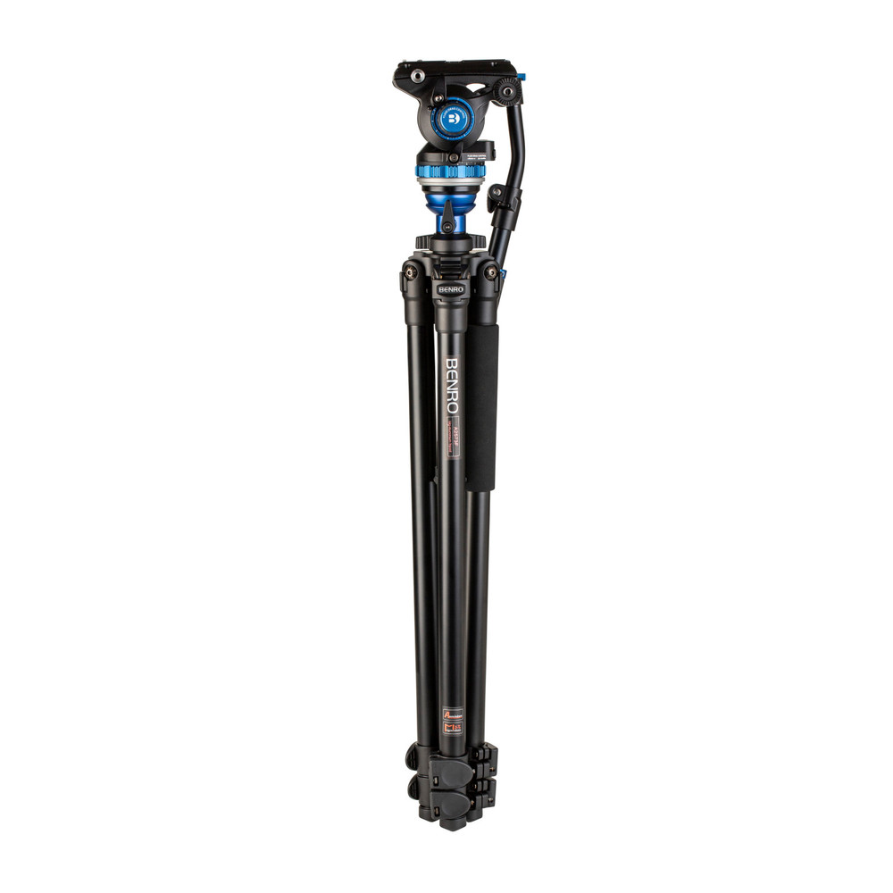 Benro A2573F Aluminium Video Tripod with S6 PRO Flat Base Fluid Video Head (Open Box)