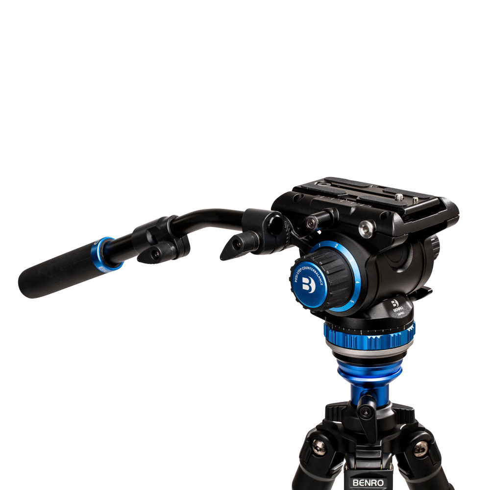 Benro A2573F Aluminium Video Tripod with S6 PRO Flat Base Fluid Video Head (Open Box)