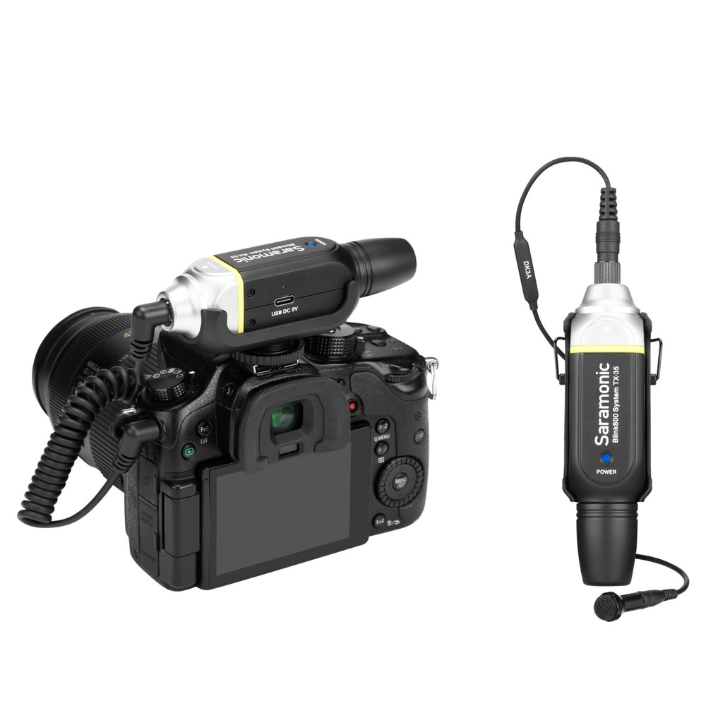 Saramonic Blink 800 B1 5.8GHz Wireless Lavalier Mic System w/ Camera-Mountable Receiver & DK3 Premium Lavalier (Open Box)