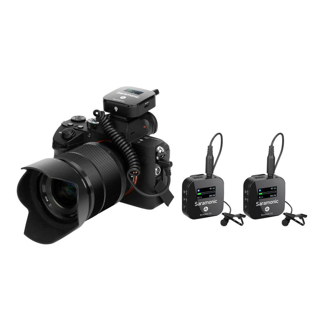 Saramonic Blink 900 B2 2-Person Wireless Clip-On Mic System w/ Lavaliers & Charging Case for Cameras & Mobile (Open Box)