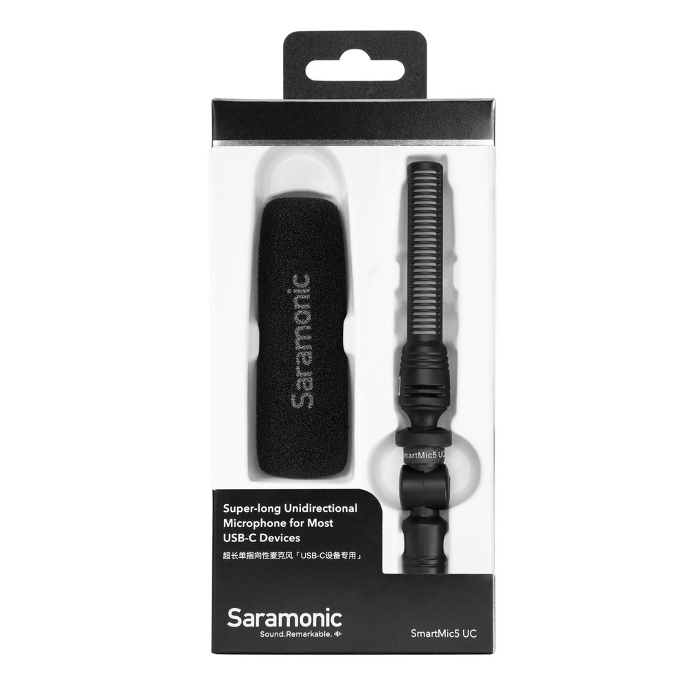 Saramonic SmartMic5 UC Unidirectional Micro-Shotgun Mic w/ USB-C for iPhone 15, Android Devices & newer iPads