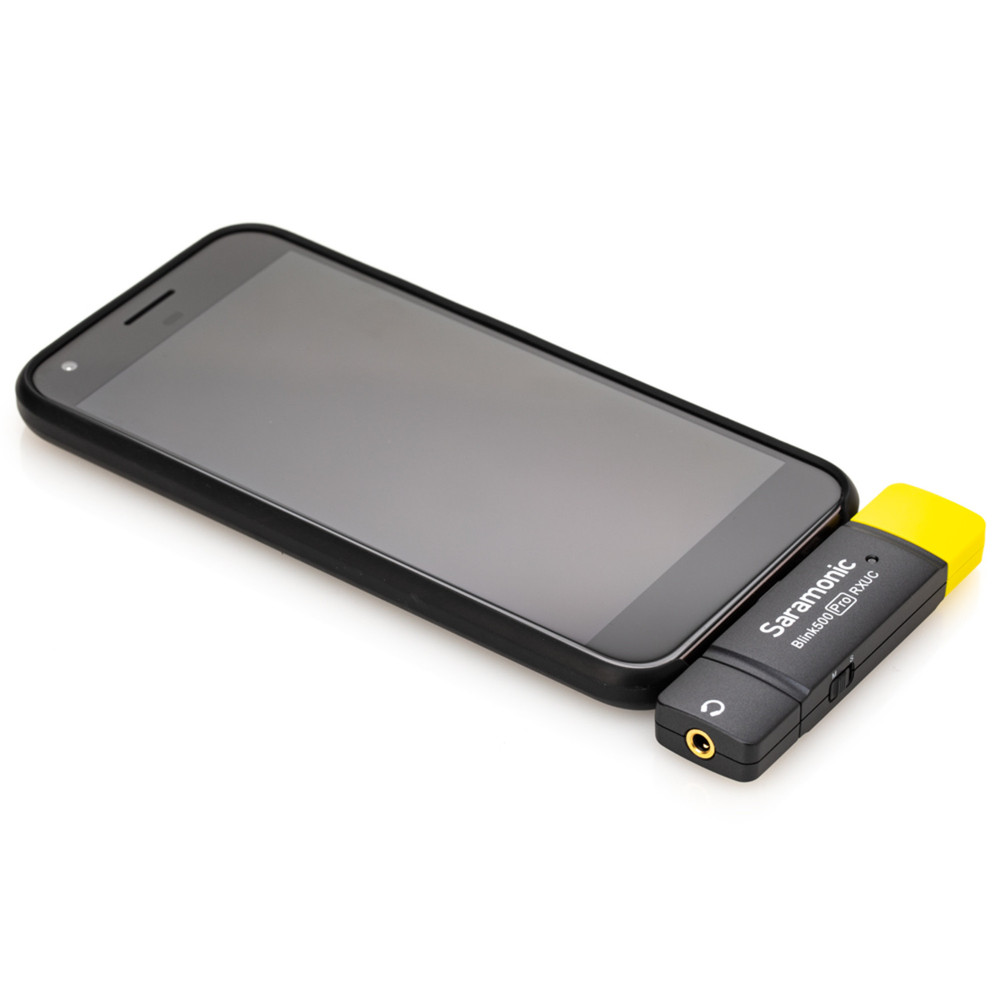 Saramonic Blink 500 Pro B5 Wireless Mic w/ Lavalier & Dual Receiver for iPhone 15, Android & Computer w/ USB-C