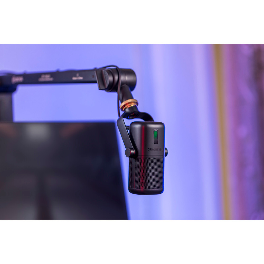 Saramonic SR-MV2000 Large Diaphragm USB Studio Mic w/ Magnetic Stand, Headphone Out for Computers & Mobile