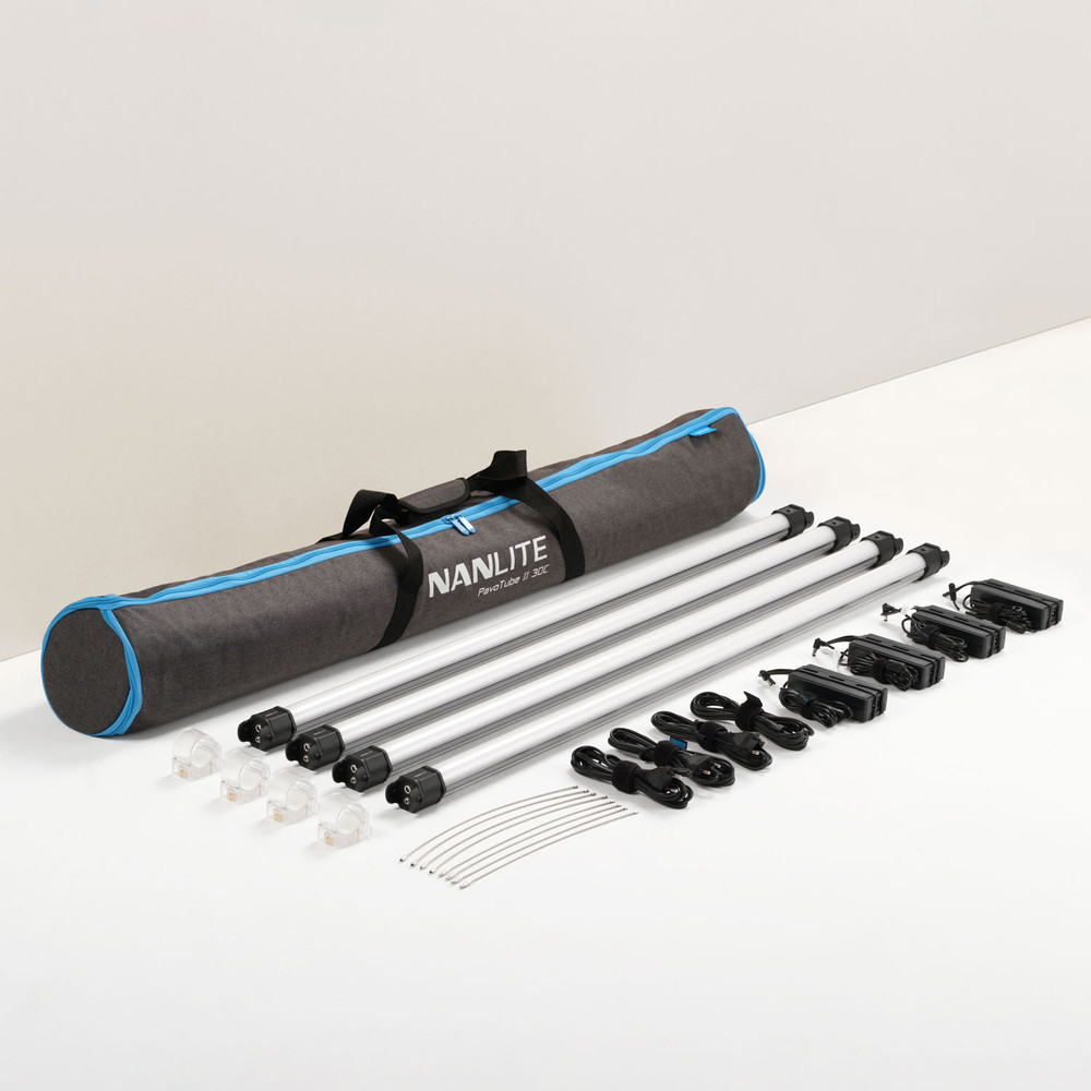 Nanlite PavoTube II 30C 4-Foot RGBWW LED Tube 4-Light Kit (Open Box)