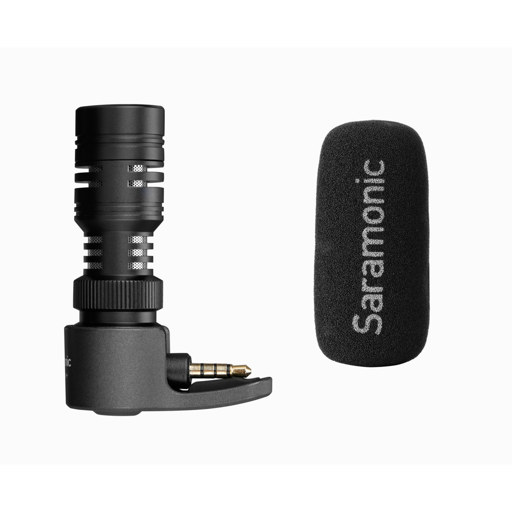 Saramonic SmartMic+ Directional Mic with TRRS Connector & Headphone Out for Apple & Android Mobile Devices