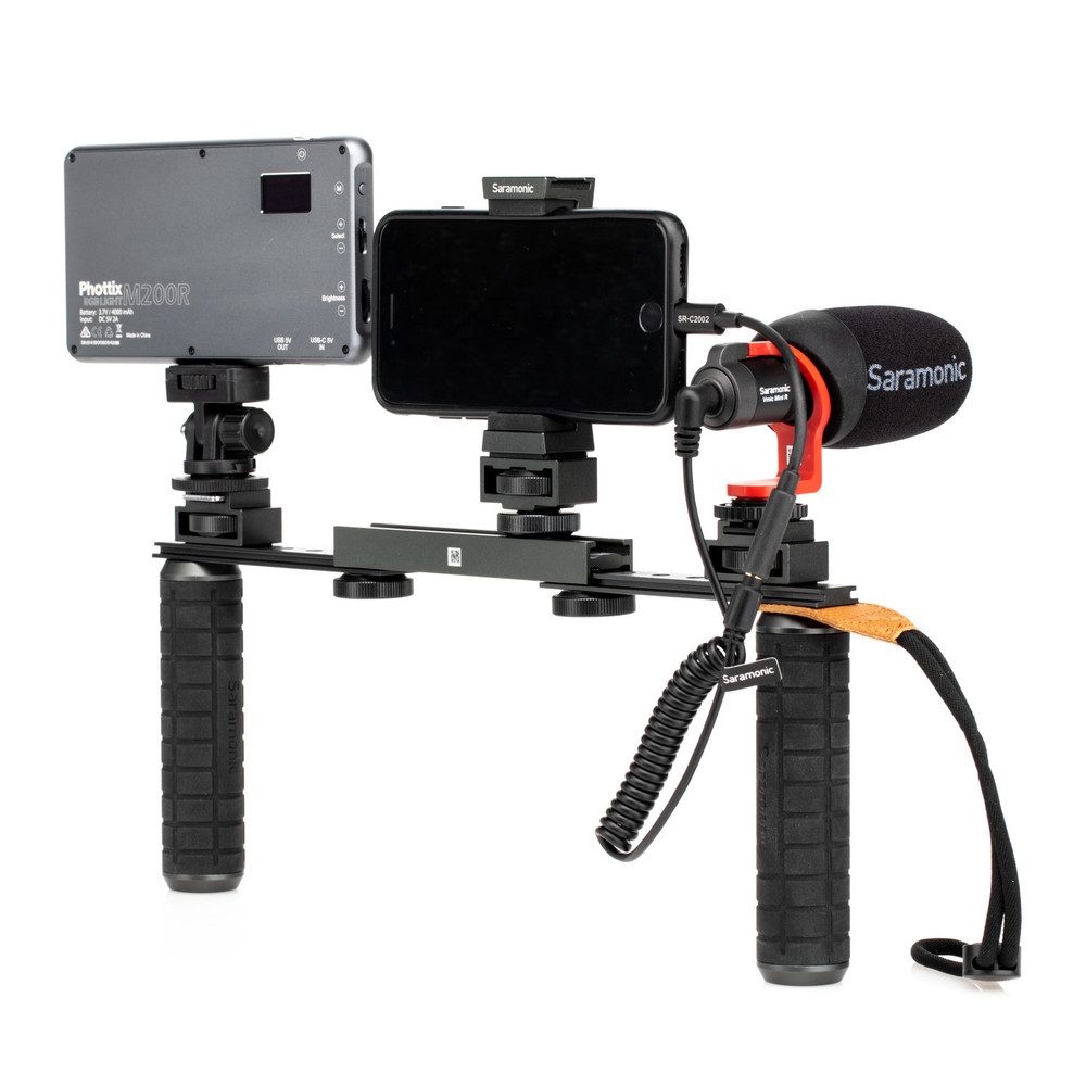 Saramonic VGM Smartphone / Camera Vlogging & Video Kit w/ Stabilizing Grips, Accessory Mounts & Vmic Mini Mic (Open Box)