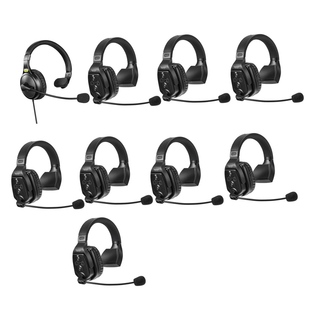 Saramonic WiTalk-WT9S 9-Person Full-Duplex 1.9GHz Wireless Single-Ear Headset Intercom System with Hub & Case (Open Box)