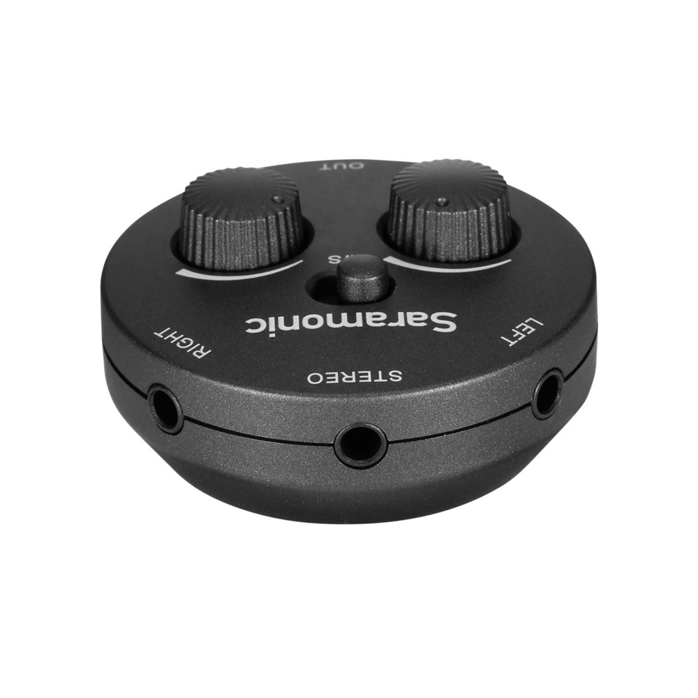 Saramonic AX1 Miniature 2-Channel 3.5mm Microphone & Audio Mixer for Cameras, Mobile Devices, Computers & more (Open Box)