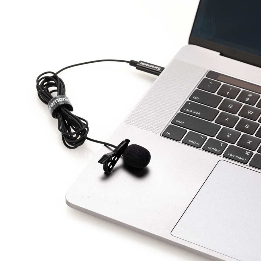 Saramonic LavMicro-U Lavalier Mic w/ 6.6' USB-C Cable & USB Adapter for iPhone 15, Android, iPad & Computers