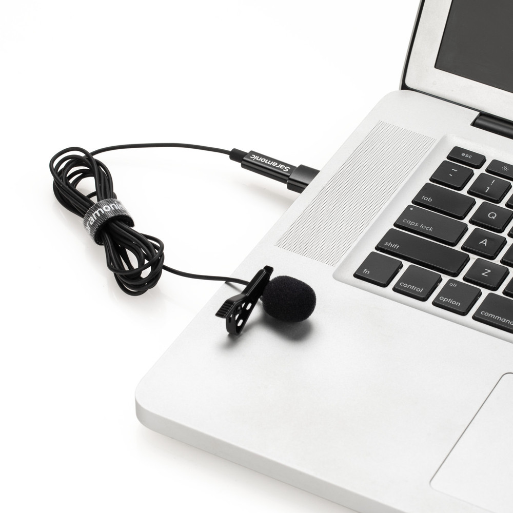 Saramonic LavMicro-U Lavalier Mic w/ 6.6' USB-C Cable & USB Adapter for iPhone 15, Android, iPad & Computers