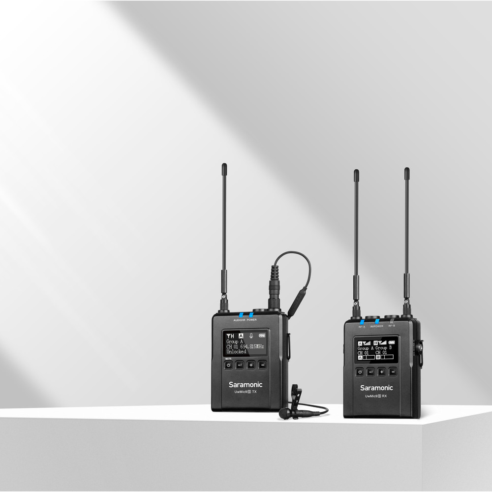 Saramonic UwMic9S Kit 1 Advanced Wireless UHF Lavalier System w/ Dual Receiver, Li-Ion Power, Hard Case & More (Open Box)