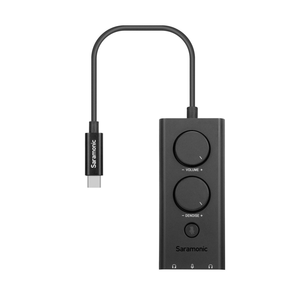 Saramonic SR-EA5 USB-C Interface w/ 3.5mm TRS Mic In, 2x Headphone Out, Mute, Noise Cancelation & USB Adapter (Open Box)