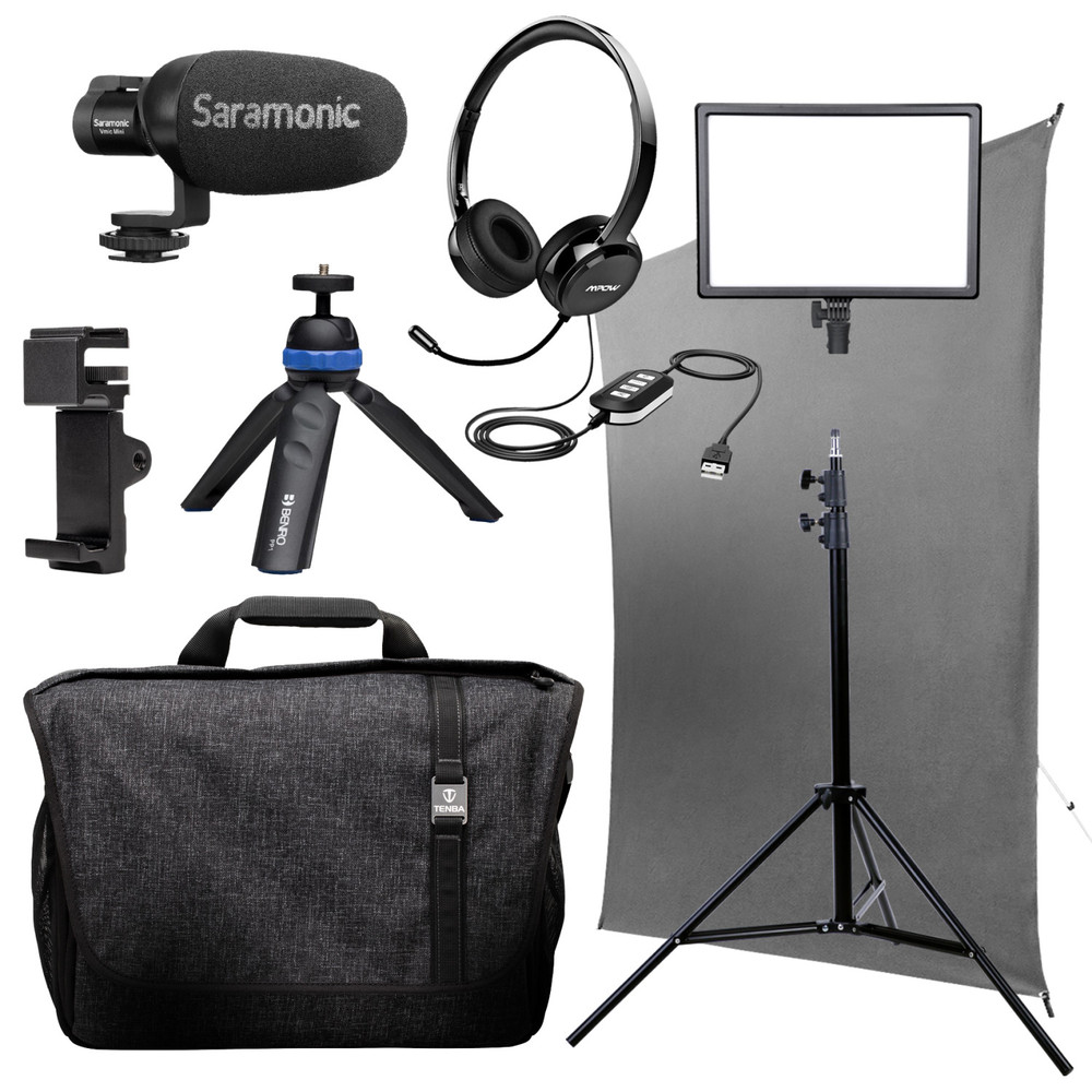 Saramonic Home Base Professional Plus Assembled Audio/Video/Telecommunications Kit w/ Lighting for Remote Work