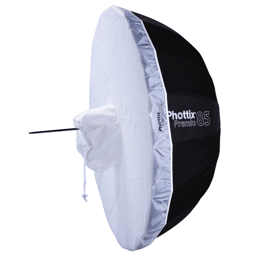 Phottix Premio Reflective (Silver) Umbrella with Diffuser (85cm/33")