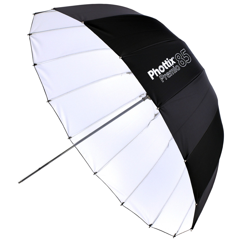 Phottix Premio Reflective (White) Umbrella with Diffuser (85cm/33")