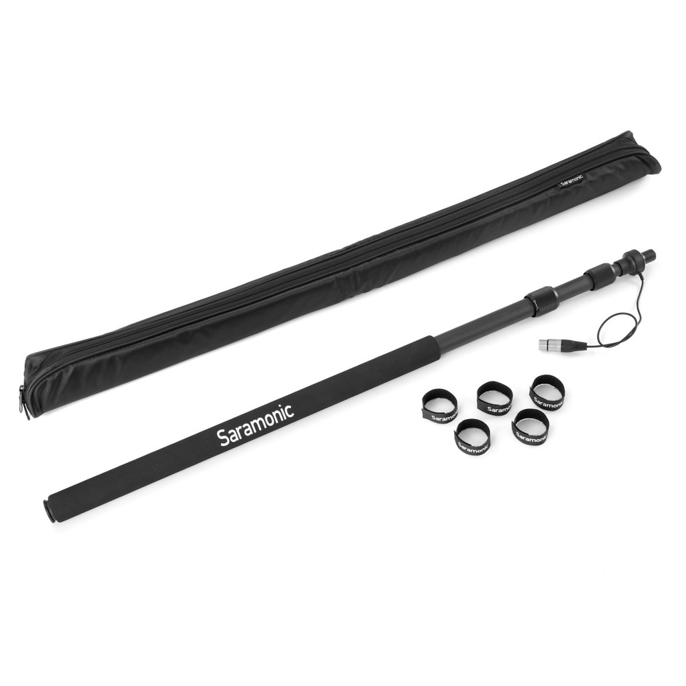 Saramonic BoomPole Lite | 8.2’ Lightweight Carbon Fiber Boom Pole with Internal XLR Cable, Cable Ties & Case