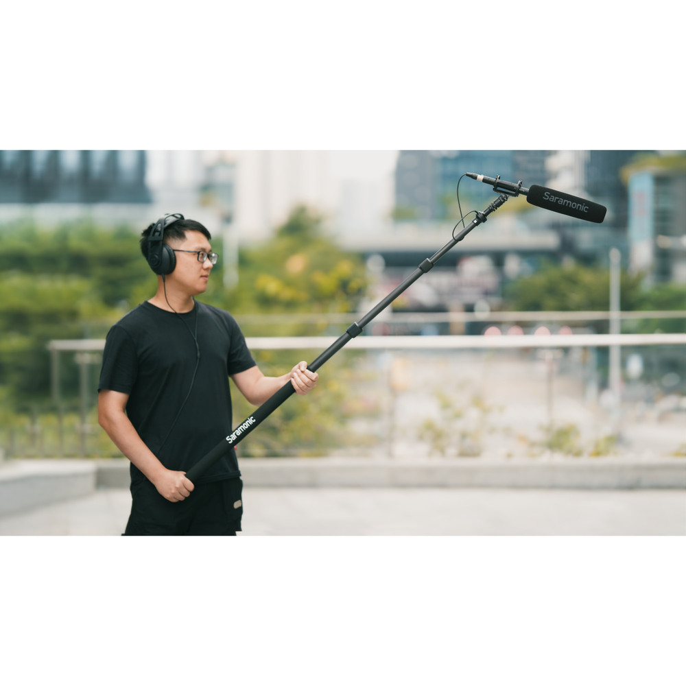 Saramonic BoomPole Lite | 8.2’ Lightweight Carbon Fiber Boom Pole with Internal XLR Cable, Cable Ties & Case