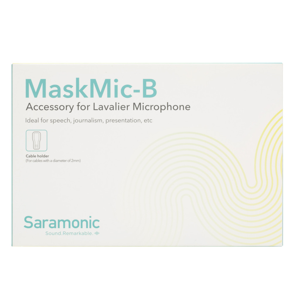 Saramonic MaskMic-B Face Mask with Lavalier Holder, Secure Seal, and Dual Adjustable Straps (Black)