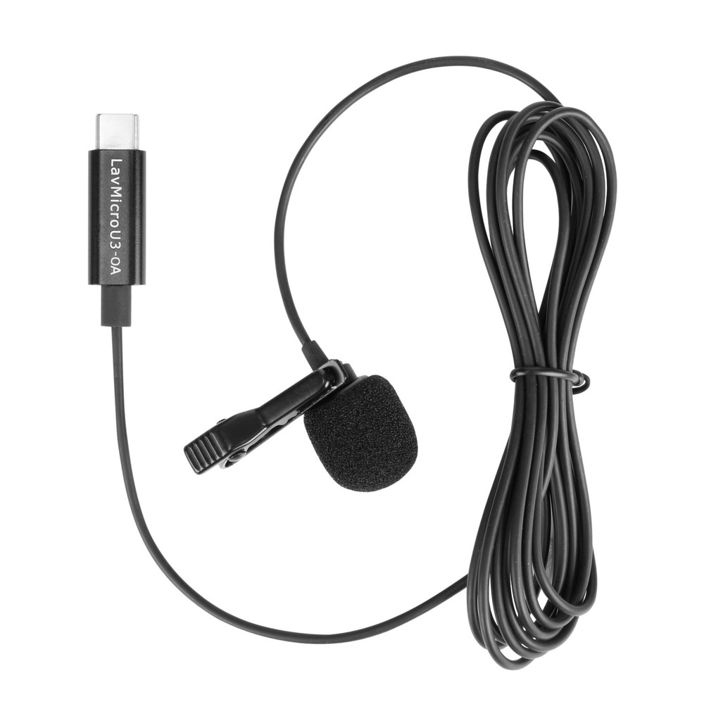 Saramonic LavMicro U3-OA Lavalier Microphone designed for DJI Osmo Action w/ 6.6' (2m) Cable & USB-C Connector (Open Box)