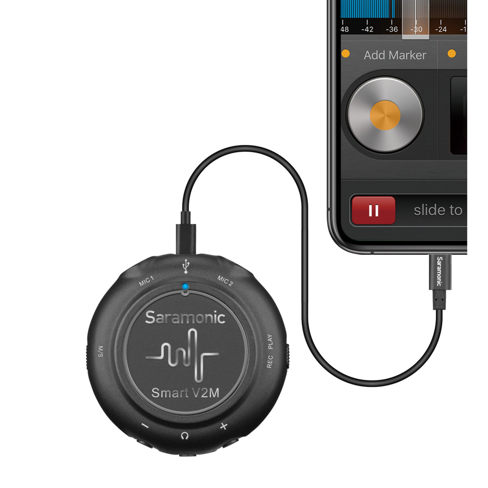 Saramonic Smart V2M 2-Person Lavalier System w/ Lightning, USB-C & USB Output Cables for Mobile & Computers (Open Box)