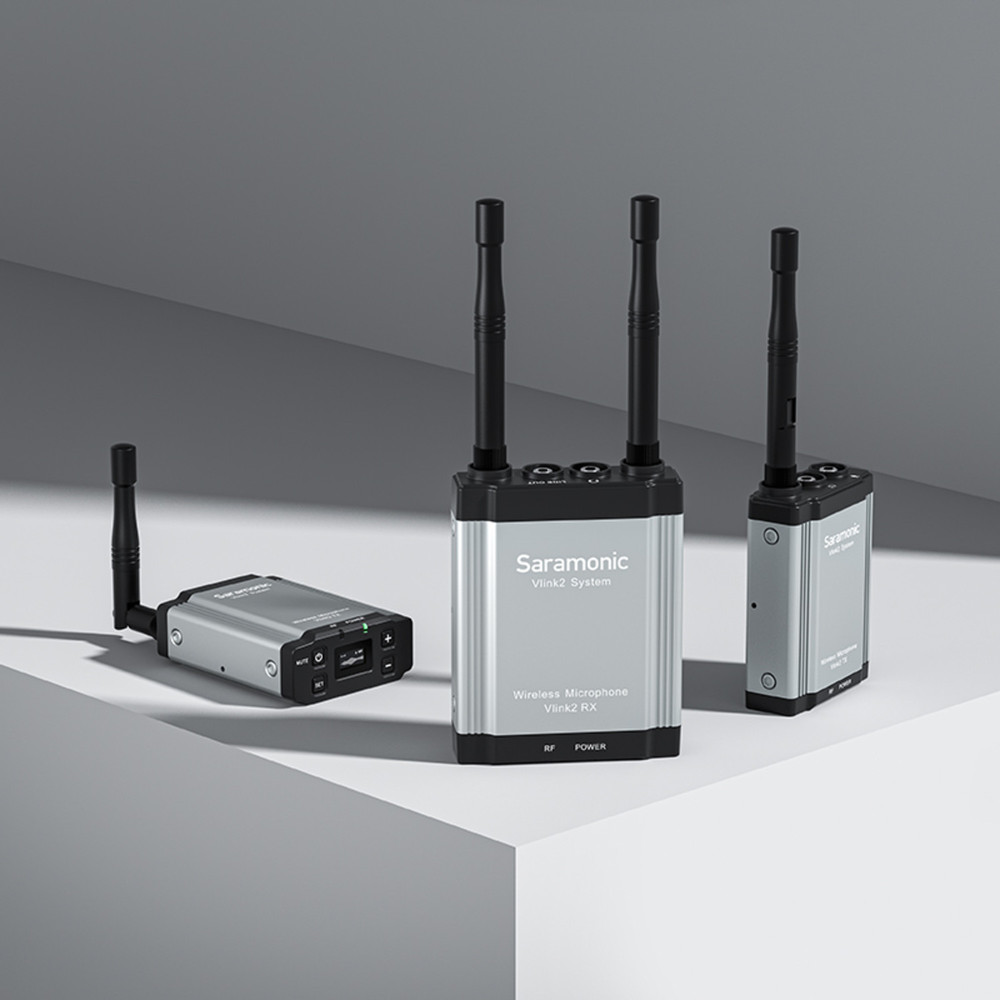 Saramonic Vlink2 Kit 2 Two-Person Wireless Lavalier Mic System w/ IFB Talkback, DK3 Lavs, Hard Case & More (Open Box)