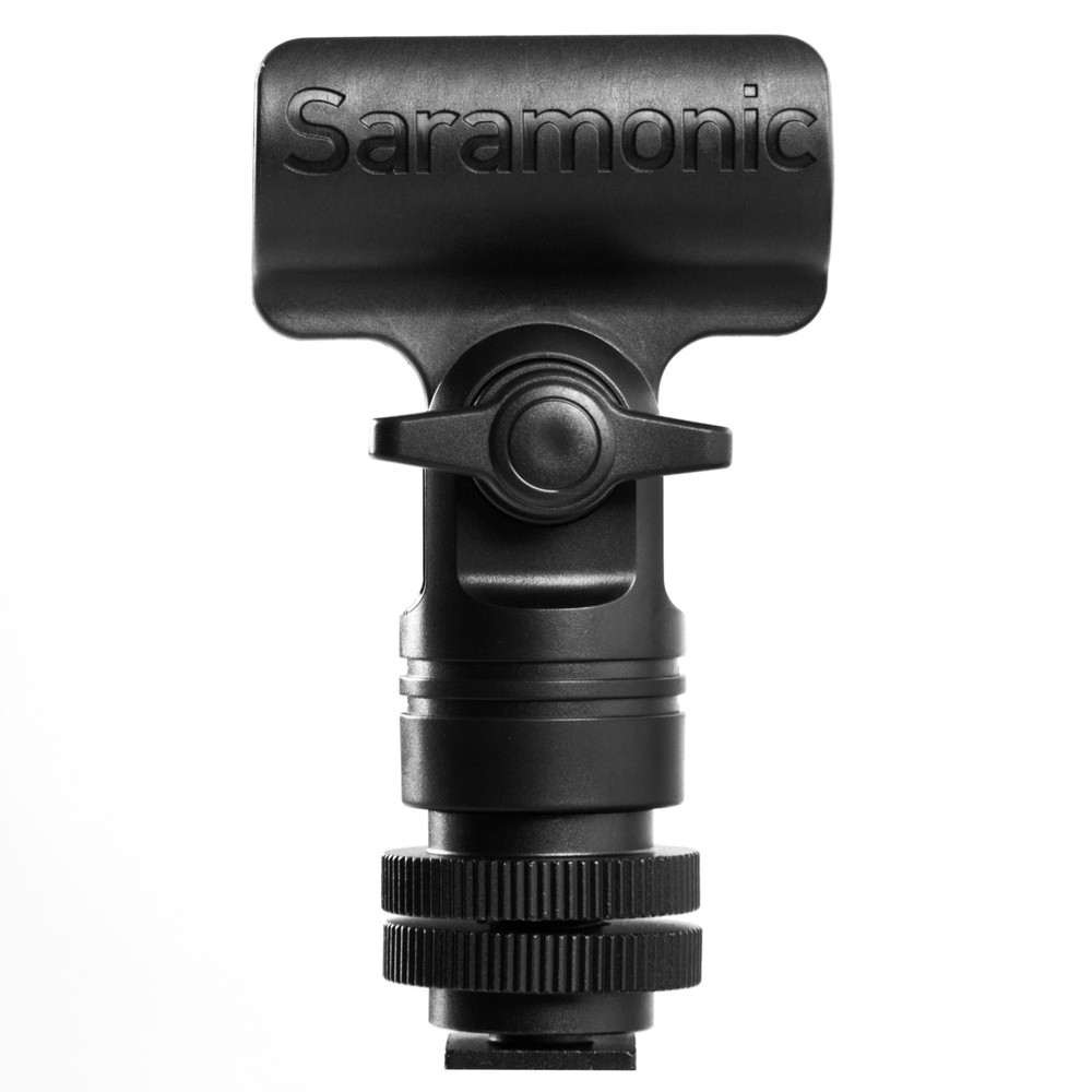 Saramonic SR-SMC1 Shotgun Mic Clip w/ Cold Shoe, 1/4", 3/8", & 5/8" Mounting for Cameras, Stands & Boom Poles