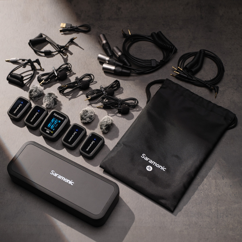 Saramonic Blink 500 ProX B8 4-Person Wireless Clip-On Mic System with On-Board Recording, N/C and Lavaliers