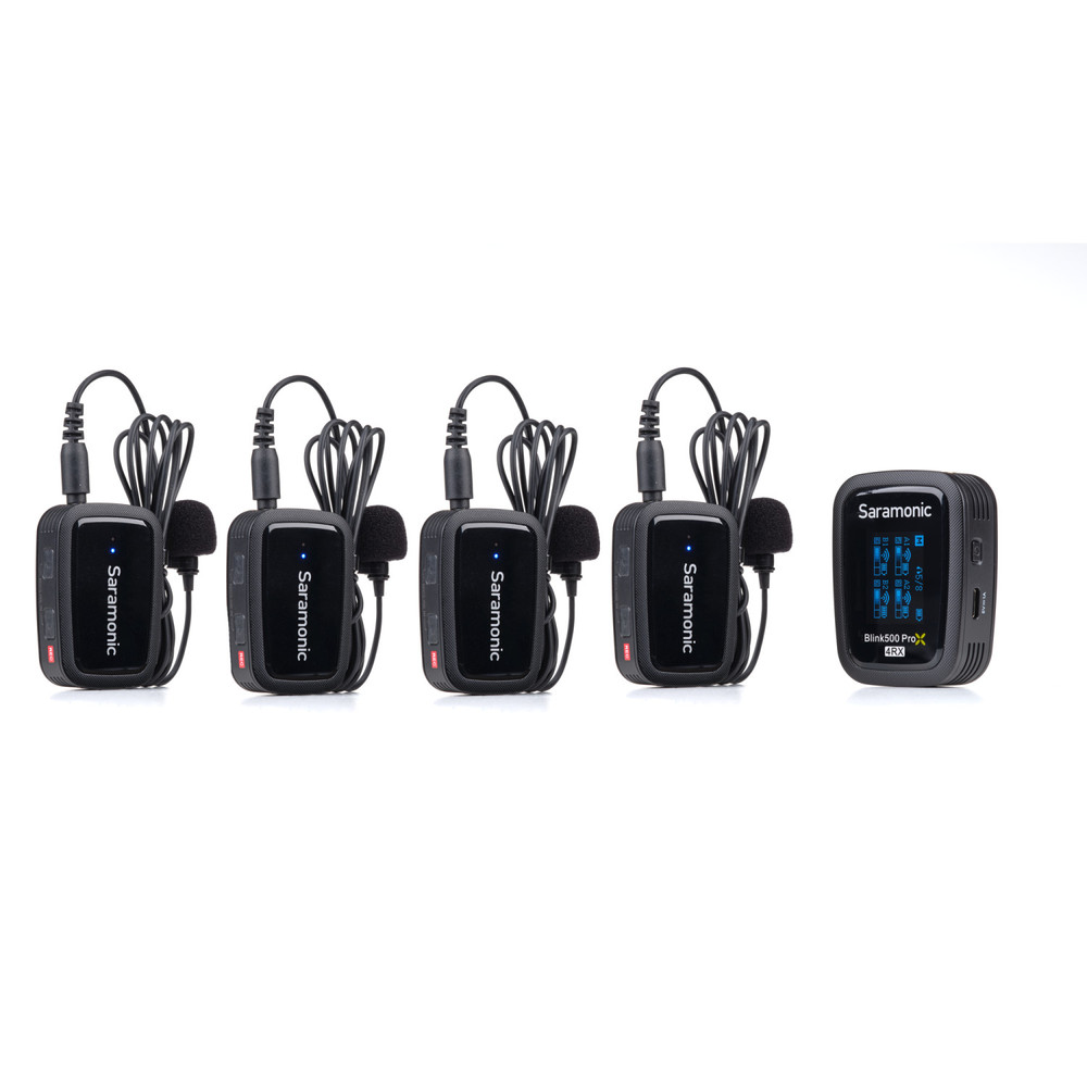 Saramonic Blink 500 ProX B8 4-Person Wireless Clip-On Mic System with On-Board Recording, N/C and Lavaliers