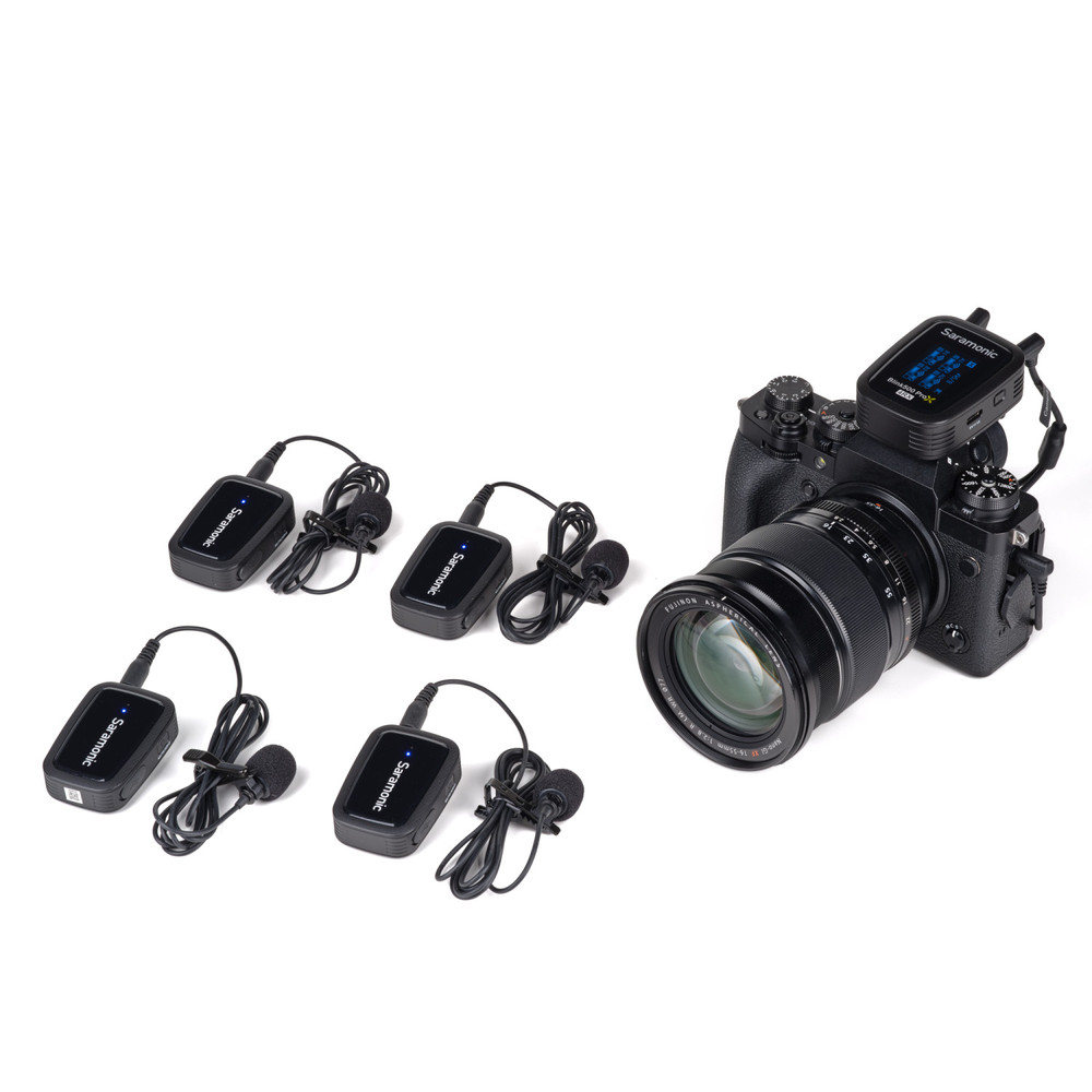 Saramonic Blink 500 ProX B8 4-Person Wireless Clip-On Mic System with On-Board Recording, N/C and Lavaliers