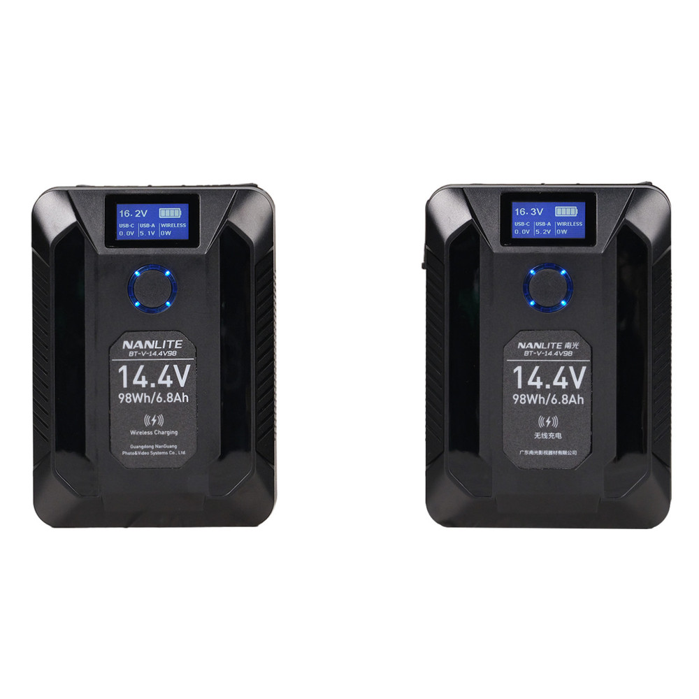 Nanlite BT-V-14.4V98 Mini V-Mount Battery 14.4V 98Wh Li-ion (Open Box)
