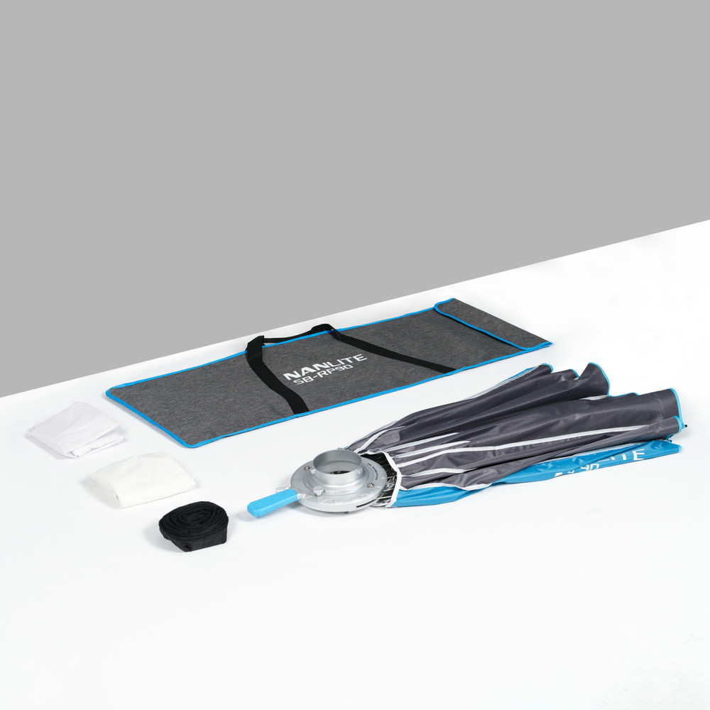 Nanlite Rapid 90 Parabolic Softbox with Grid and Bowens Mount (35in)