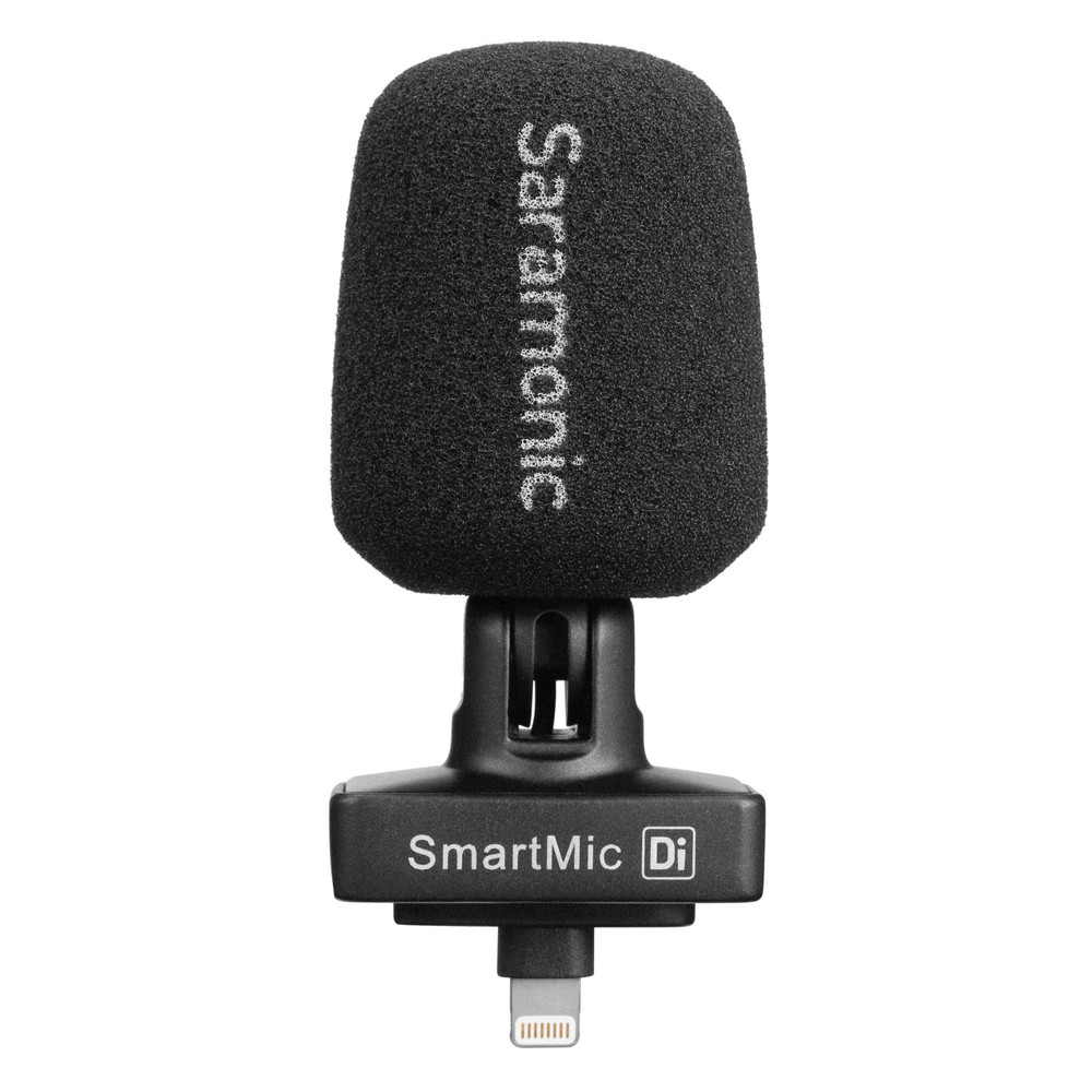 Saramonic SmartMic Di Stereo Mic w/ Lightning, Headphone Out, Foam & Furry Windscreens for iPhone & iPad (Open Box)