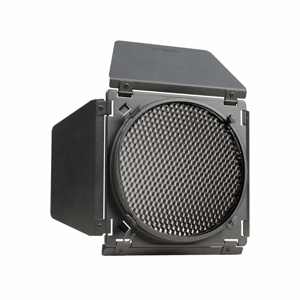 Nanlite Barndoors and Grid for the RF-BM Bowens-Mount Reflector