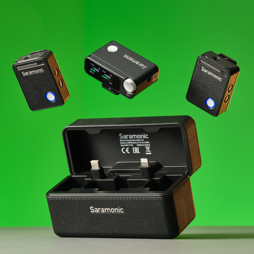 Saramonic Ultra | Universal Dual Wireless Mic System with 32-bit Recording, Timecode, Noise Cancelling & Lavs (Open Box)