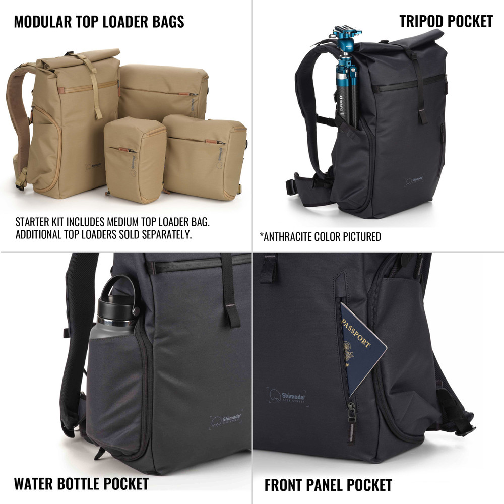 Shimoda Shimoda Side Street 22 Starter Kit (w/ Medium Top Loader) - Boa (520-381)