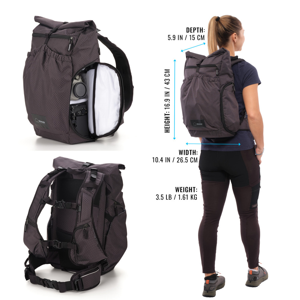 Shimoda Shimoda Side Lite 22 Women's Starter Kit (w/ Medium Top Loader) - Black/White (520-373)
