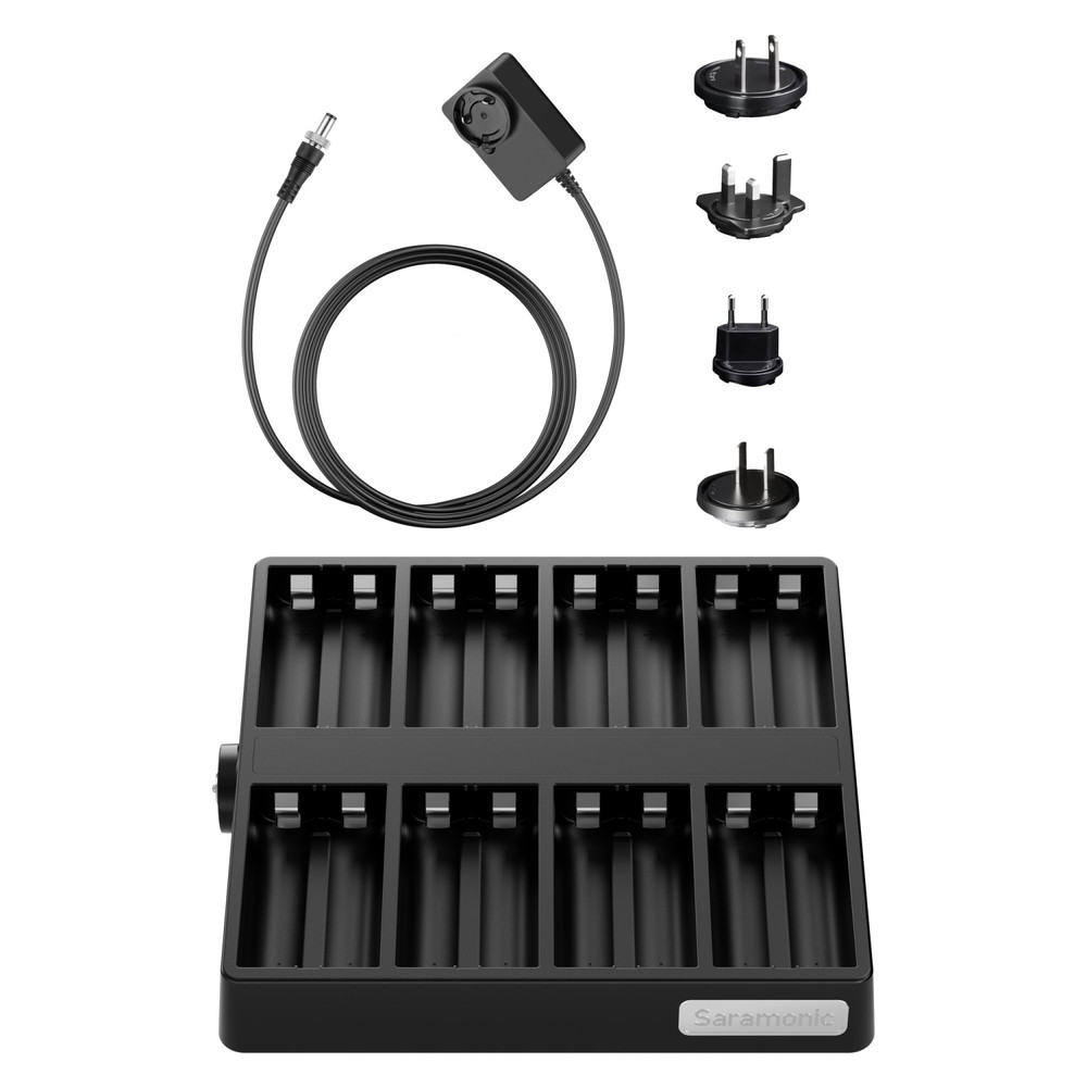 Saramonic K9-BC08 | 8-Bay Charger for K9 SLB-2 Lithium-Ion Batteries with International Power Adapters Saramonic K9-BC08 | 8-Bay Charger for K9 SLB-2 Lithium-Ion Batteries with International Power Adapters