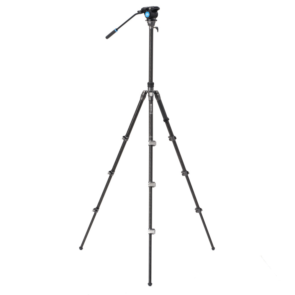 Benro Rhino CF 2 Series, 4 Section Tripod/Monopod FRHN24C with Flip Locks and S4PRO Video Head (Open Box)
